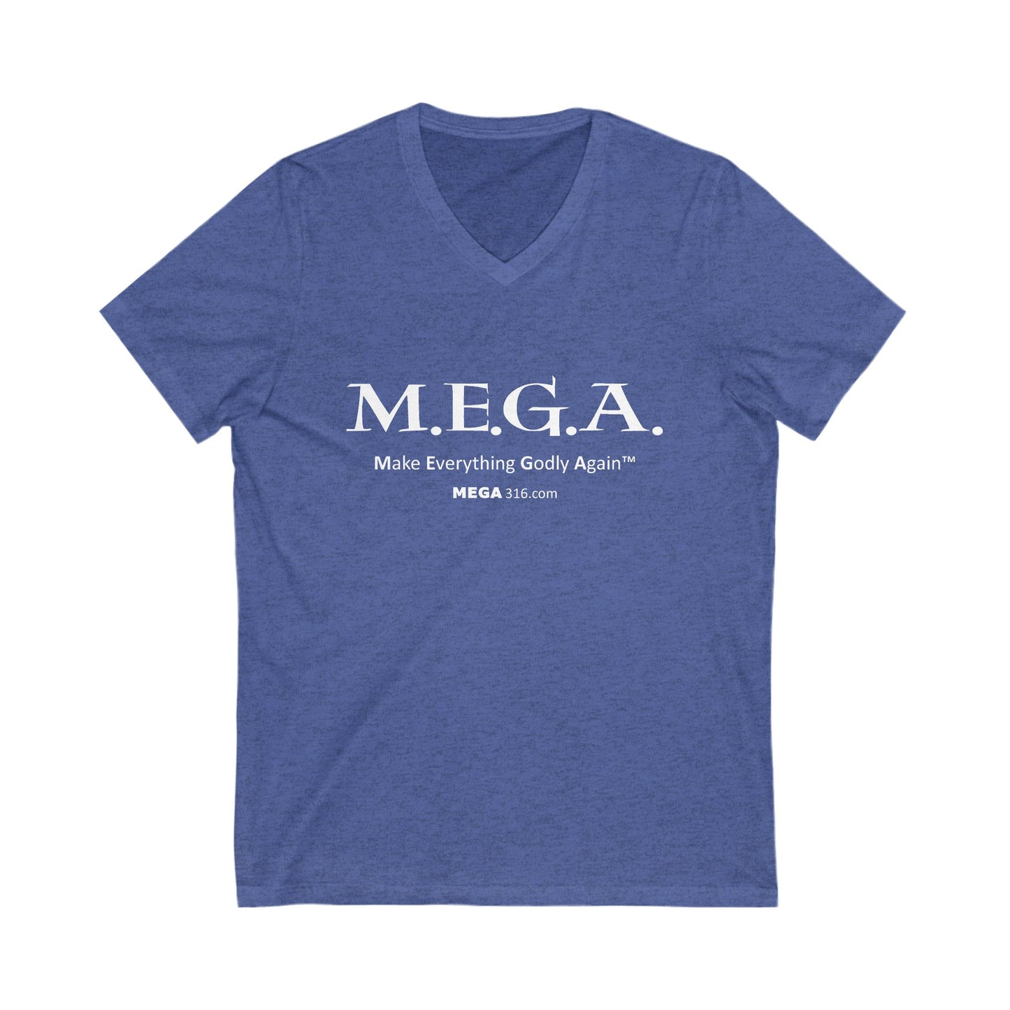 Unisex Jersey Short Sleeve V-Neck Tee LOGO