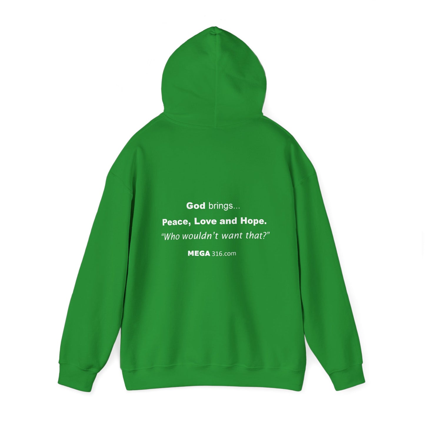 Unisex Heavy Blend™ Hooded Sweatshirt Peace Love Hope MSG