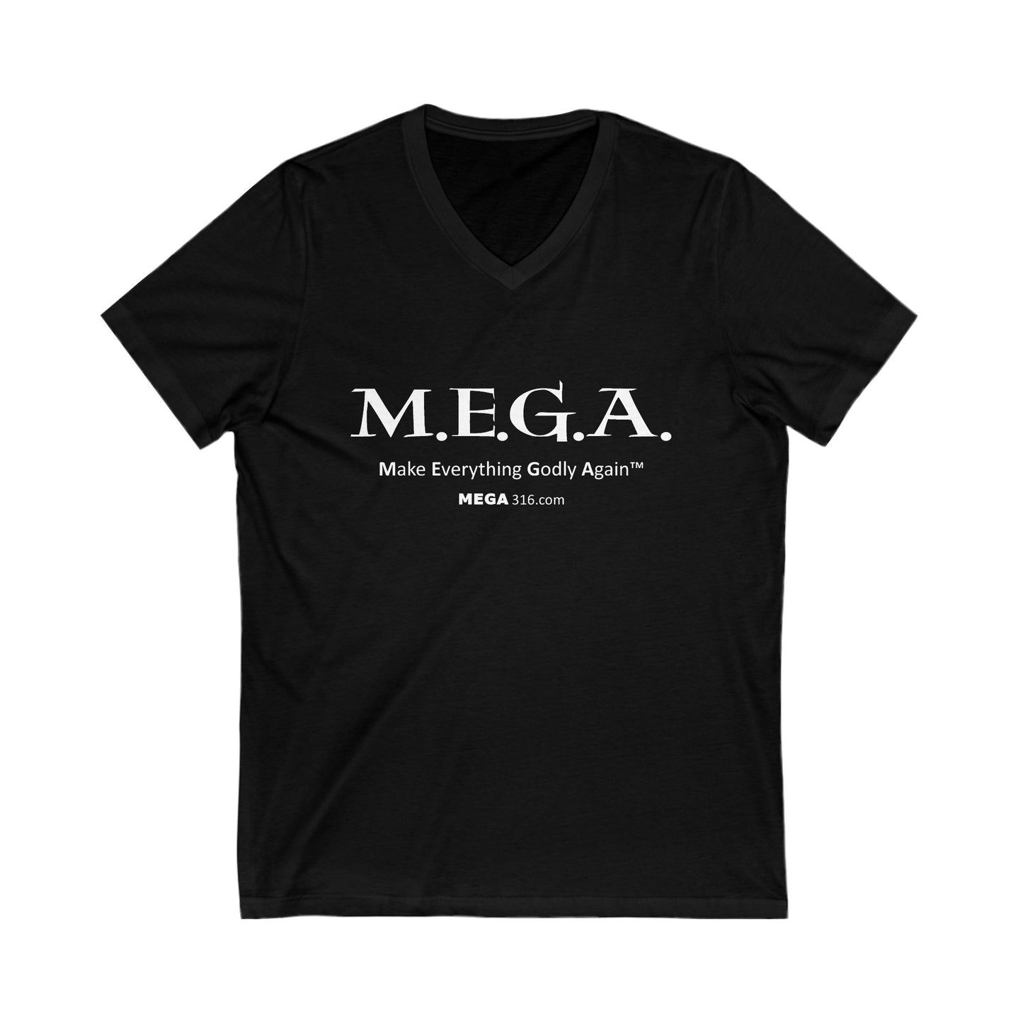 Unisex Jersey Short Sleeve V-Neck Tee LOGO
